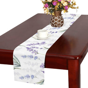 Hand painting Watercolor Lavender Table Runner
