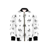 Cute french bulldog paw pattern Kids' Boys' Girls' Bomber Jacket