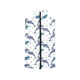 Dolphins pattern dotted background Women's Padded Vest