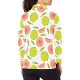 Guava pattern Women's Long Sleeve Polo Shirt