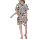 Halloween design pattern Kids' Boys' Girls' V-Neck Short Pajama Set