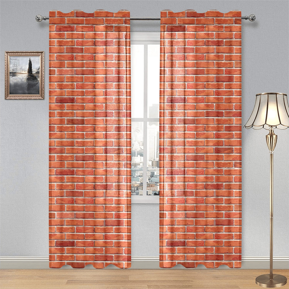 Brick Printed Pattern Print Design 03 Gauze Curtain