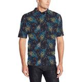 Beautiful peacock feather pattern Men's All Over Print Polo Shirt