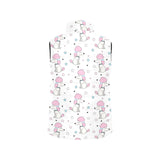 Cute poodle dog star pattern Women's Padded Vest