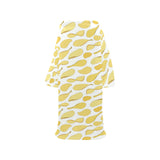 Potato Chips Pattern Print Design 02 Blanket Robe with Sleeves