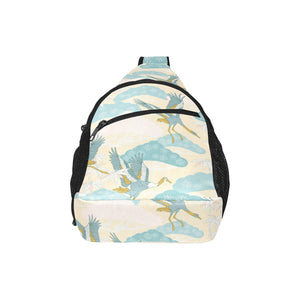 Bonsai bamboo stork japanese pattern cream theme All Over Print Chest Bag