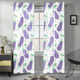Eggplant Pattern Print Design 05 Gauze Curtain
