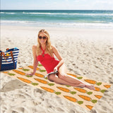 Carrot Pattern Print Design 04 Beach Towel