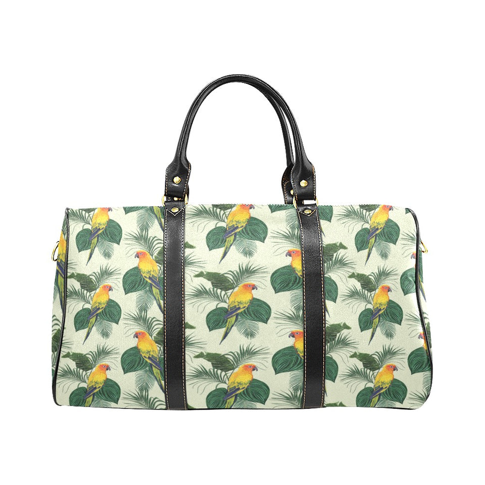 Beautiful parrot palm leaves pattern Travel Bag