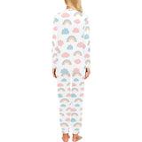 Cute rainbow clound pattern Women's All Over Print Pajama Set
