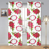 dragon fruits white background Gauze Curtain