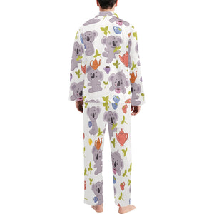 Cute koalas teapots tea Men's Long Pajama Set