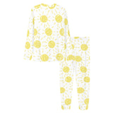 hand drawn sun pattern Women's All Over Print Pajama Set
