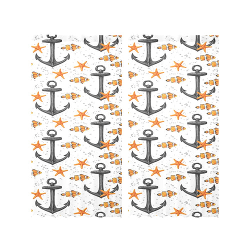 Clown Fish Pattern Print Design 02 Gauze Curtain