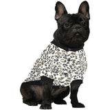 Leopard skin print pattern All Over Print Pet Dog Round Neck Fuzzy Shirt