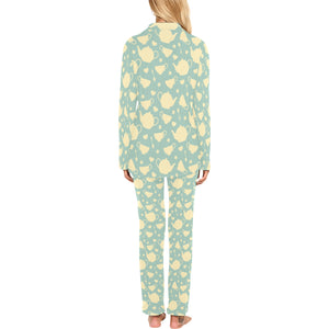 Tea pots Pattern Print Design 02 Women's Long Pajama Set