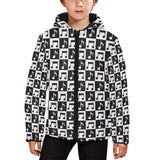 Music Notes Pattern Print Design 01 Kids' Boys' Girls' Padded Hooded Jacket