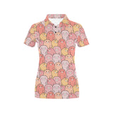 Pig Pattern Print Design 04 Women's All Over Print Polo Shirt