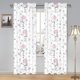 Cute poodle dog star pattern Gauze Curtain