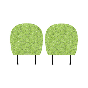 Slices of Lime pattern Car Headrest Cover