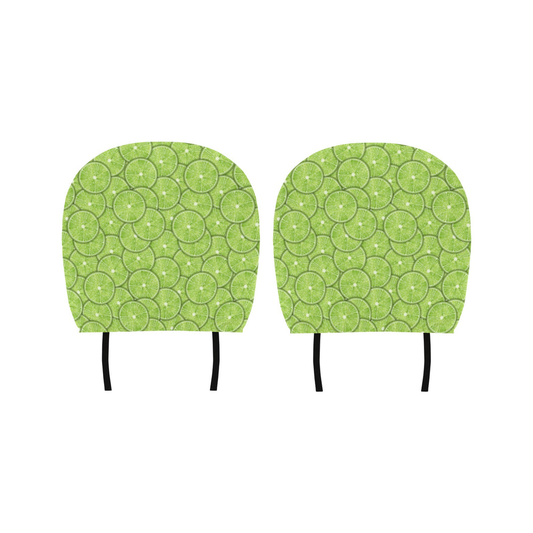 Slices of Lime pattern Car Headrest Cover