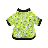 Slices of Lime design pattern All Over Print Pet Dog Round Neck Fuzzy Shirt