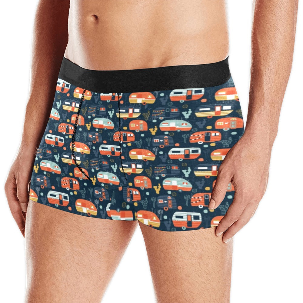 Camper Van Pattern Print Design 05 Men's All Over Print Boxer Briefs Men's Underwear