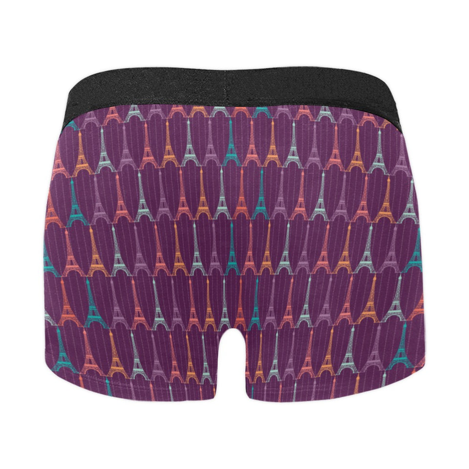 Eiffel Tower Pattern Print Design 05 Men's All Over Print Boxer Briefs Men's Underwear