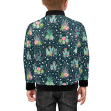 Cactus glass terrarium pattern Kids' Boys' Girls' Bomber Jacket