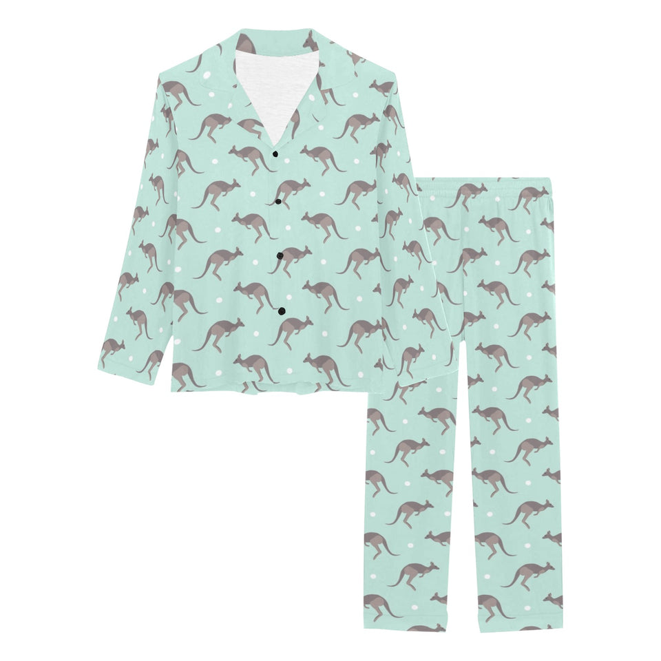 Kangaroo pattern background Women's Long Pajama Set