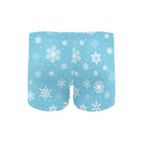 Snowflake pattern blue background Men's Swimming Trunks