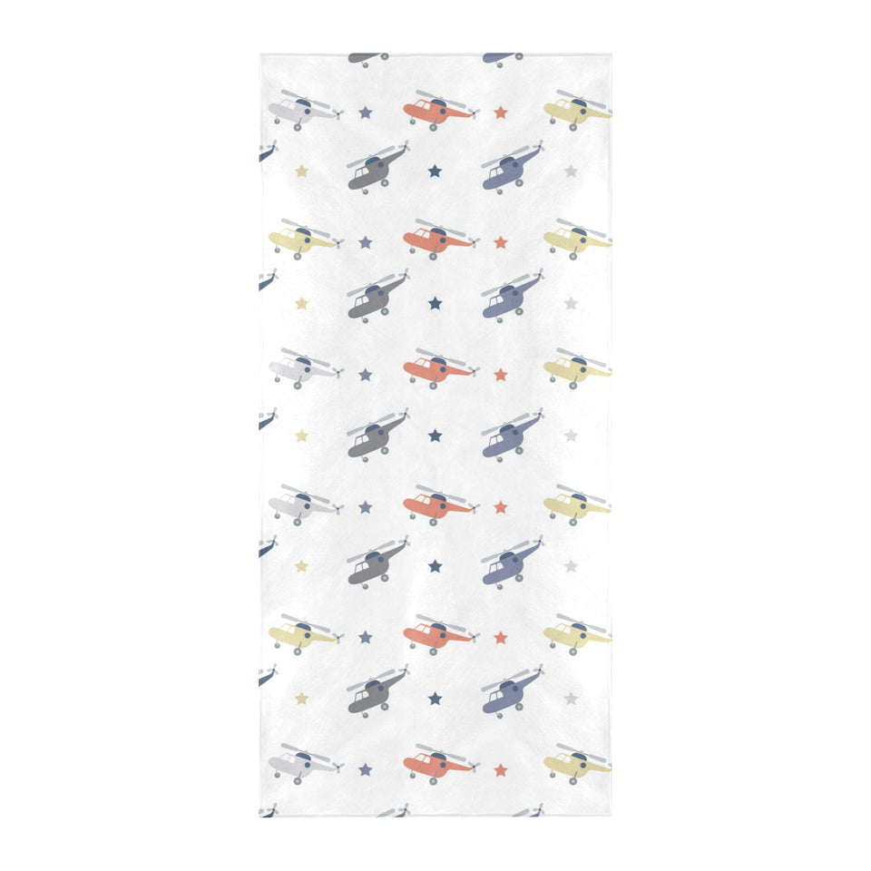 Cute helicopter star pattern Beach Towel