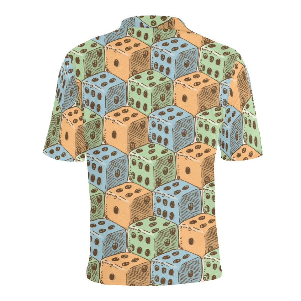 Dice Pattern Print Design 05 Men's All Over Print Polo Shirt