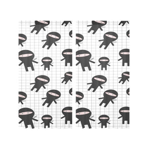 Ninja pattern plaid background Gauze Curtain