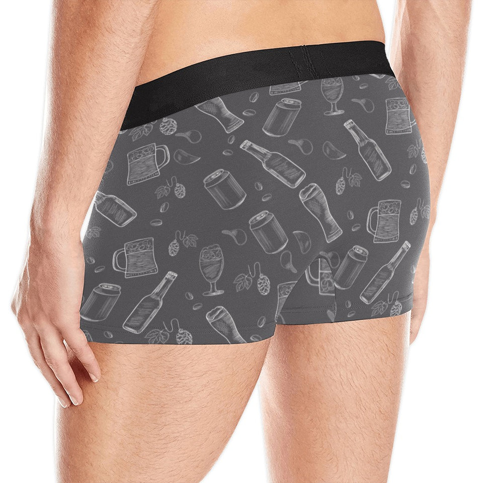 Beer hand drawn pattern Men's All Over Print Boxer Briefs Men's Underwear