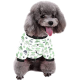 Chameleon lizard succulent plant pattern All Over Print Pet Dog Round Neck Fuzzy Shirt