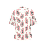 papaya pattern Women's All Over Print Hawaiian Shirt