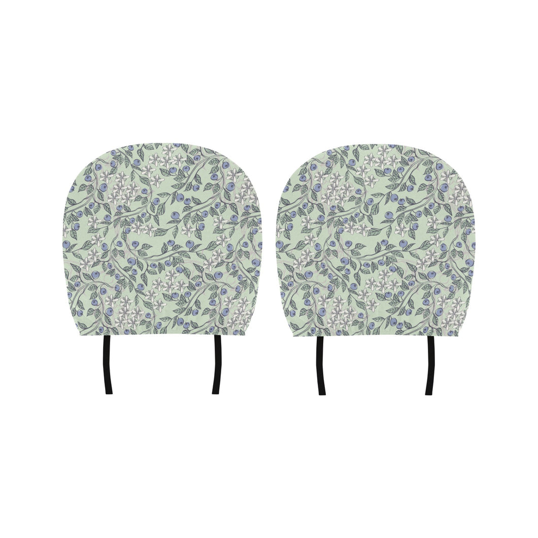 hand drawn blueberry pattern Car Headrest Cover