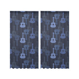 Blue Theme guitar pattern Gauze Curtain