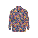 Goldfish Pattern Print Design 05 Men's Long Sleeve Polo Shirt