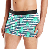 Cute octopuses heart striped background Men's All Over Print Boxer Briefs Men's Underwear