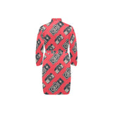 Camera Pattern Print Design 05 Men's Long Sleeve Belted Night Robe