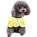 lemon design pattern All Over Print Pet Dog Round Neck Fuzzy Shirt