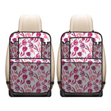 pink sketch tulip pattern Car Seat Back Organizer