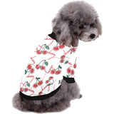 Hand drawn cherry pattern All Over Print Pet Dog Round Neck Fuzzy Shirt