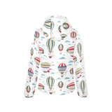 Hot air balloon pattern Women's Padded Hooded Jacket