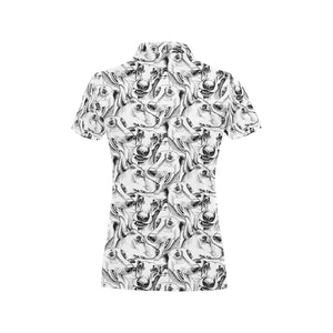 Greyhound Pattern Print Design 01 Women's All Over Print Polo Shirt
