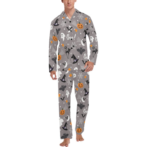Halloween design pattern Men's Long Pajama Set
