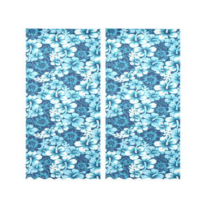 Hibiscus Pattern Print Design 03 Gauze Curtain