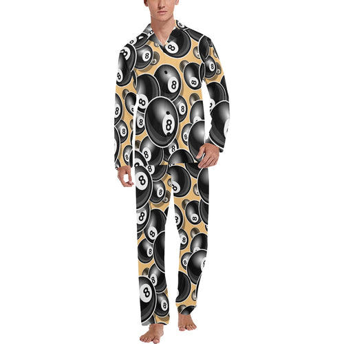 Billiard Ball Pattern Print Design 04 Men's Long Pajama Set